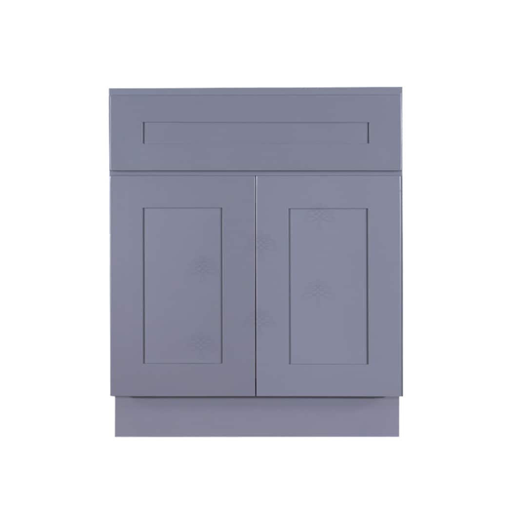 LifeArt Cabinetry Lancaster 30-in Dark Gray Bathroom Vanity Base Cabinet without Top