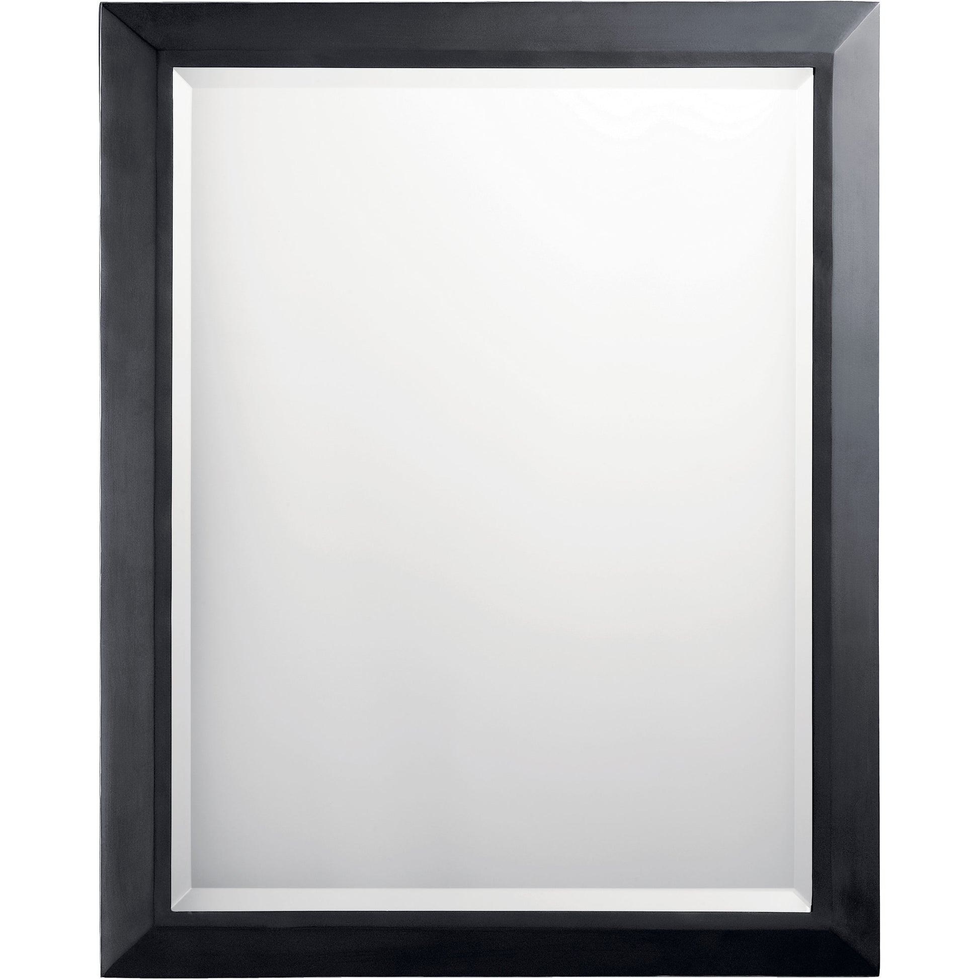 Kichler 24-in x 30-in Framed Rectangle Bathroom Vanity Mirror ( Black )