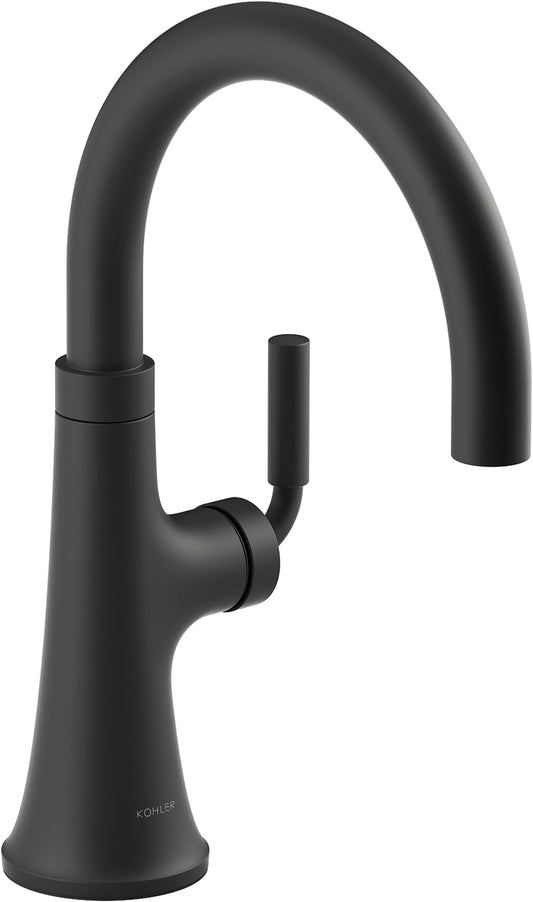 KOHLER Tone Matte Black Single Handle Deck-mount Kitchen Faucet