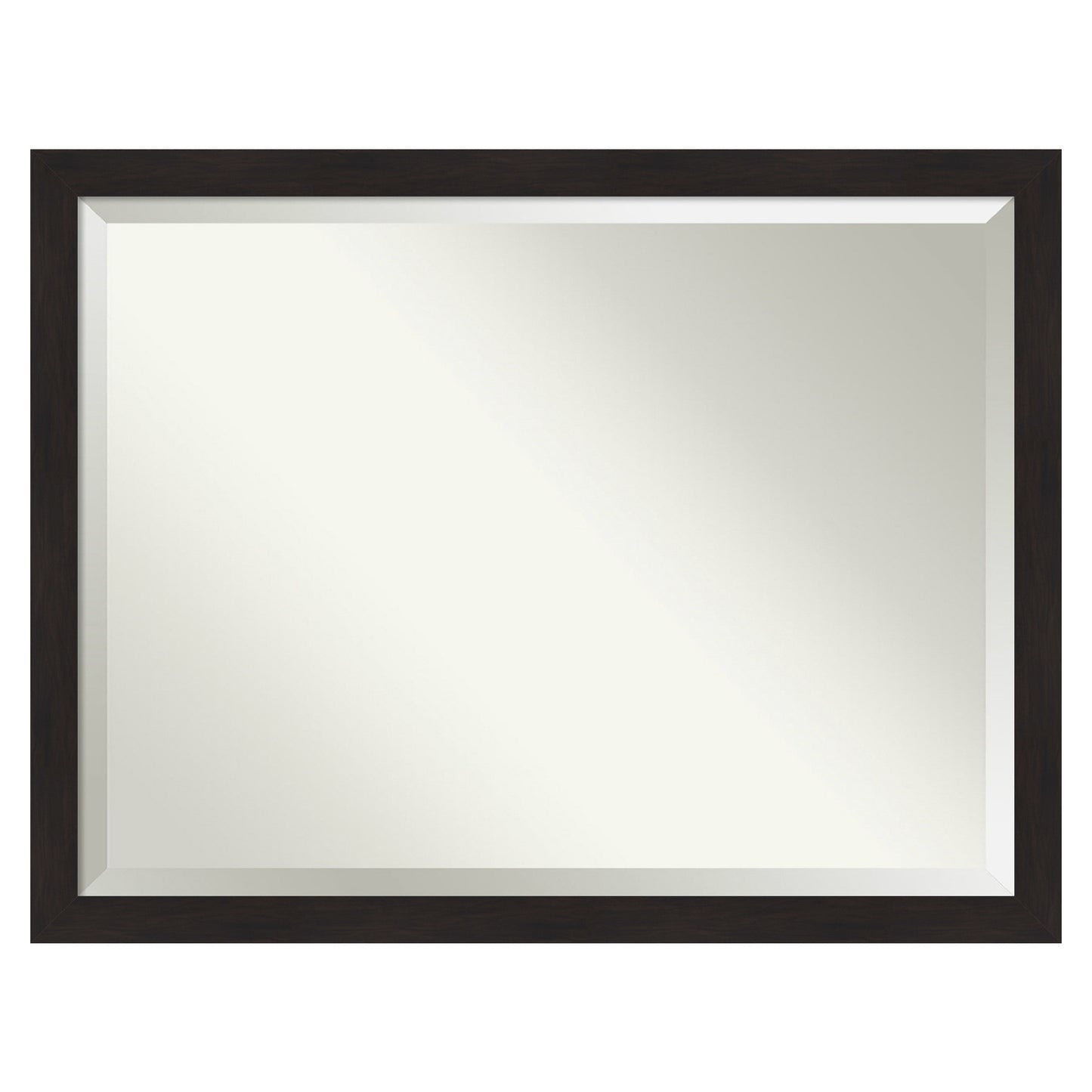 Amanti Art Furniture Espresso 43.5-Inches W x 33.5-Inches H Rectangle Furniture Espresso Narrow Framed Wall Mirror