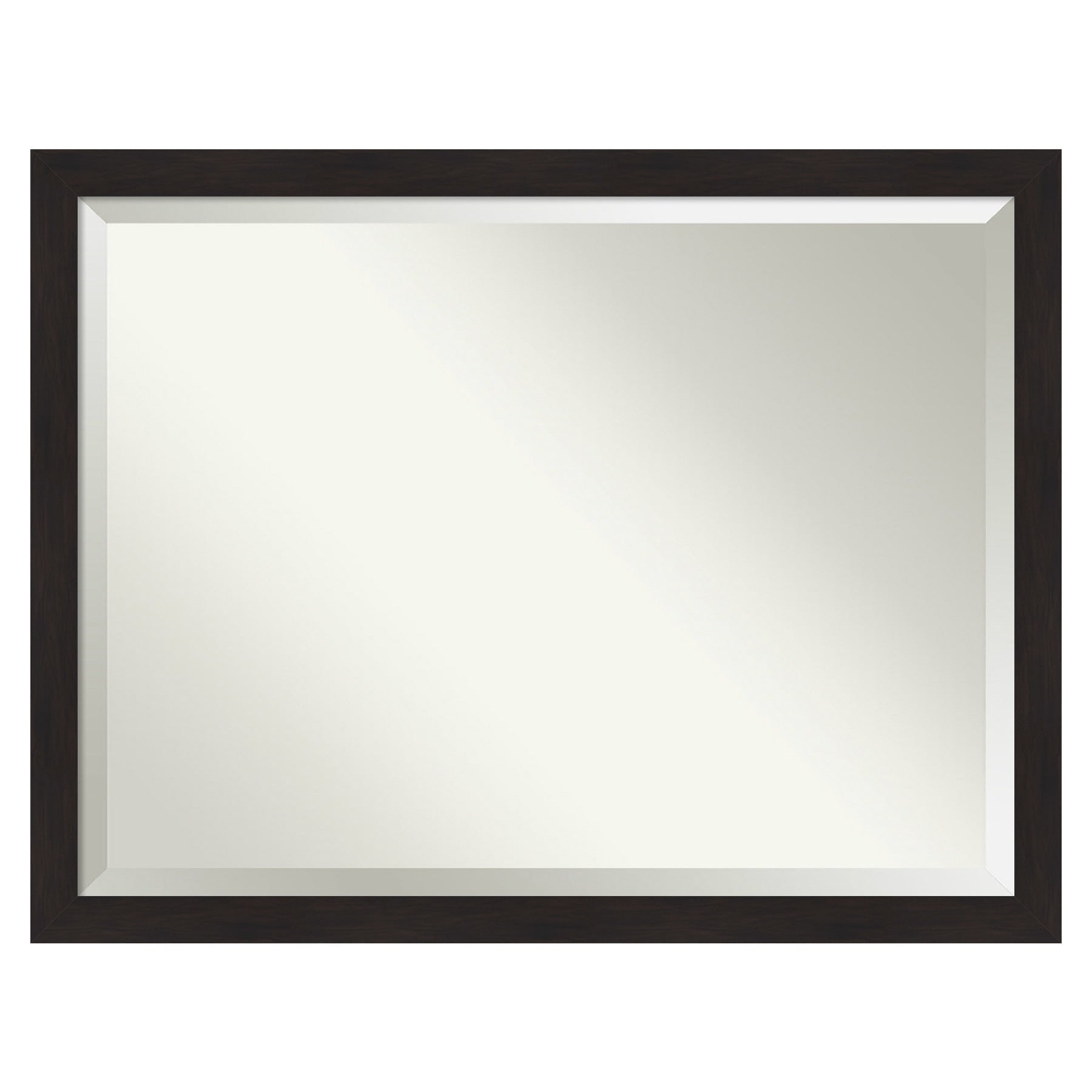 Amanti Art Furniture Espresso 43.5-Inches W x 33.5-Inches H Rectangle Furniture Espresso Narrow Framed Wall Mirror