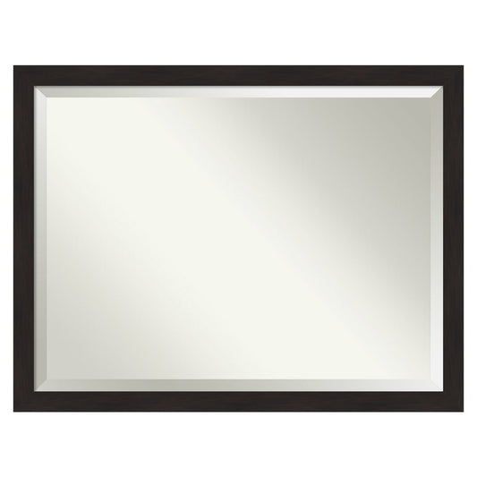 Amanti Art Furniture Espresso 43.5-Inches W x 33.5-Inches H Rectangle Furniture Espresso Narrow Framed Wall Mirror