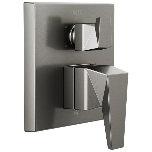 Delta Trillian Lumicoat Black Stainless 3.75-in Universal Bathtub/Shower Diverter 0.5-in -ID