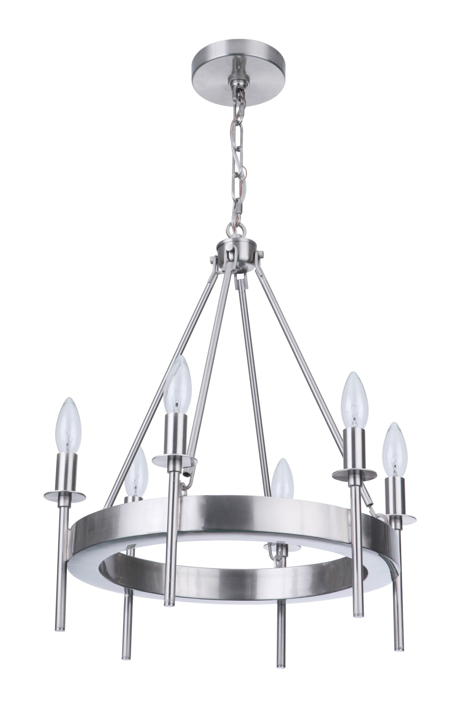 Craftmade Larrson 6 -Light Brushed Nickel Indoor Metal Chandelier