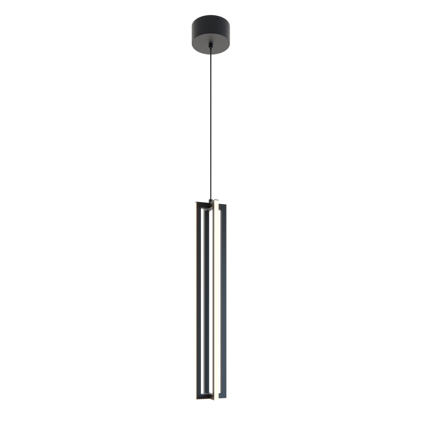 AFX Cass 1 -Light Black Modern/contemporary Geometric LED Large Indoor Hanging Pendant Light