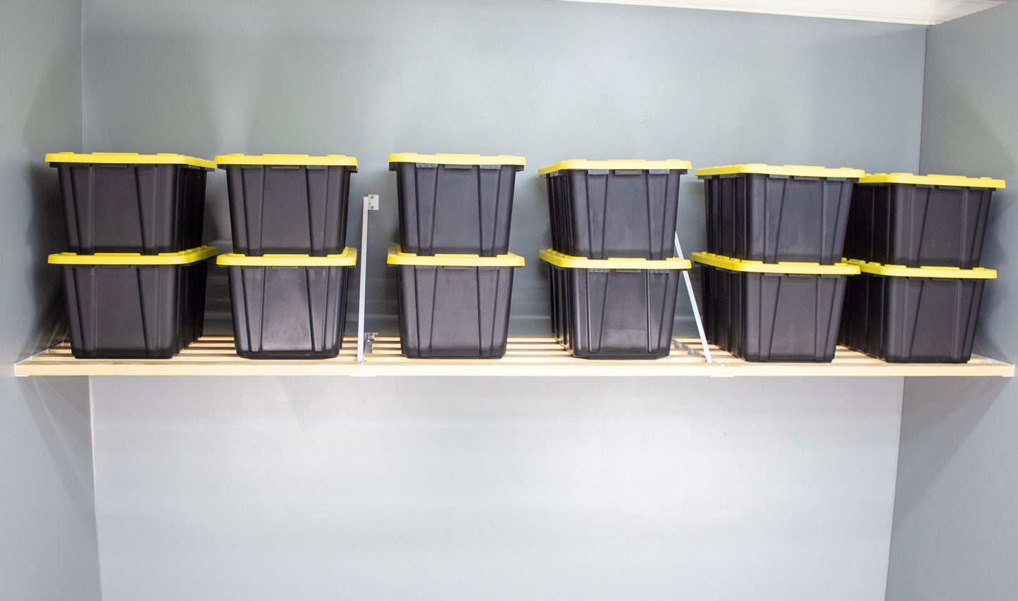 Rhino Shelf 34-in D x 288-in L White/powder-coated Metal Angular Shelf kit