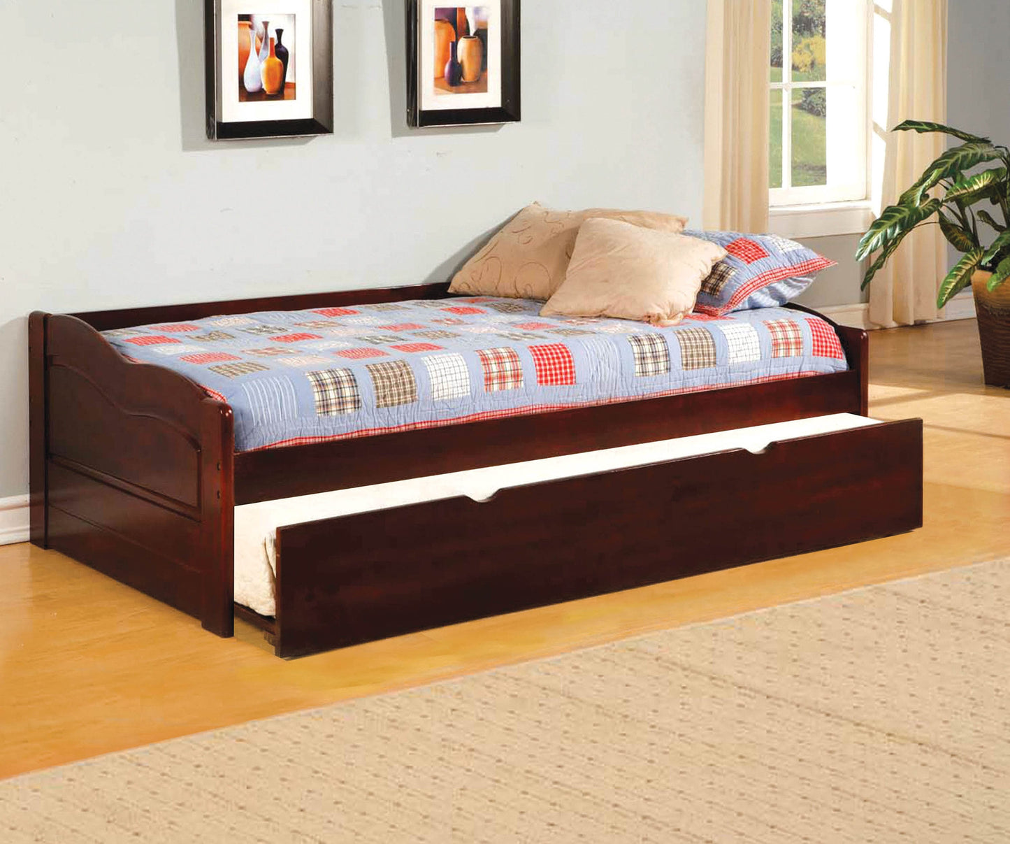 Furniture of America Twin Cherry Wood Daybed