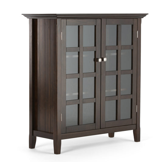 Simpli Home Acadian Brunette Brown Transitional Wood Media Cabinet
