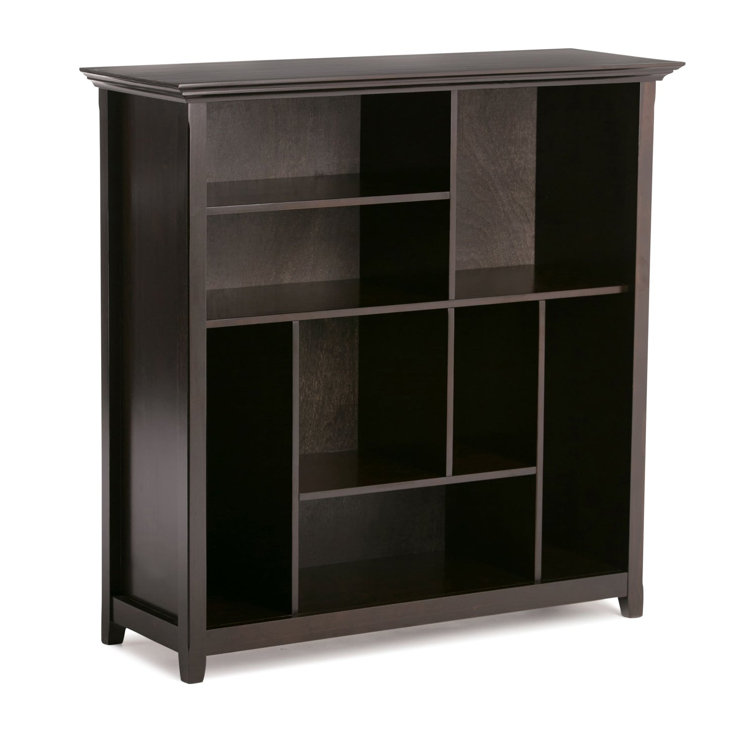 Simpli Home Amherst Hickory Brown Wood 4 -Shelf Modular Bookcase ( 44-in W x 44-in H x 15.75-in D ) Stained