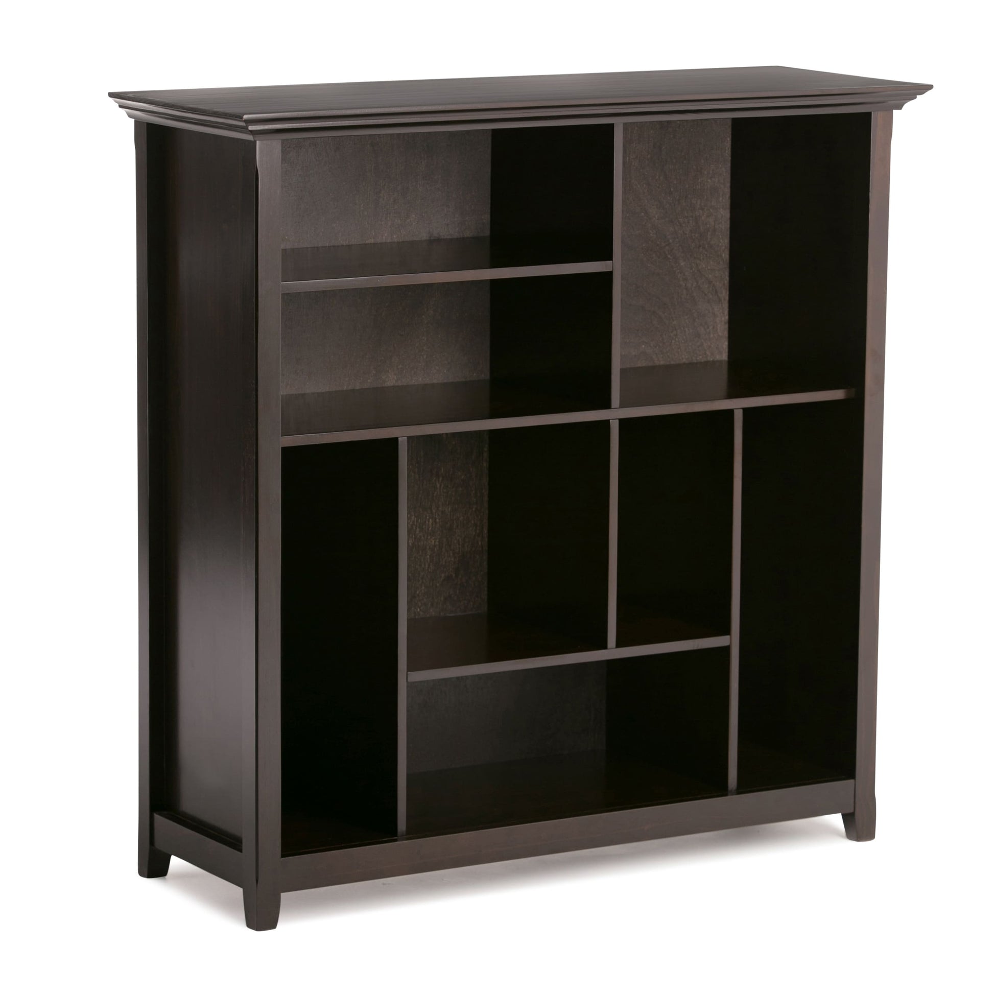 Simpli Home Amherst Hickory Brown Wood 4 -Shelf Modular Bookcase ( 44-in W x 44-in H x 15.75-in D ) Stained