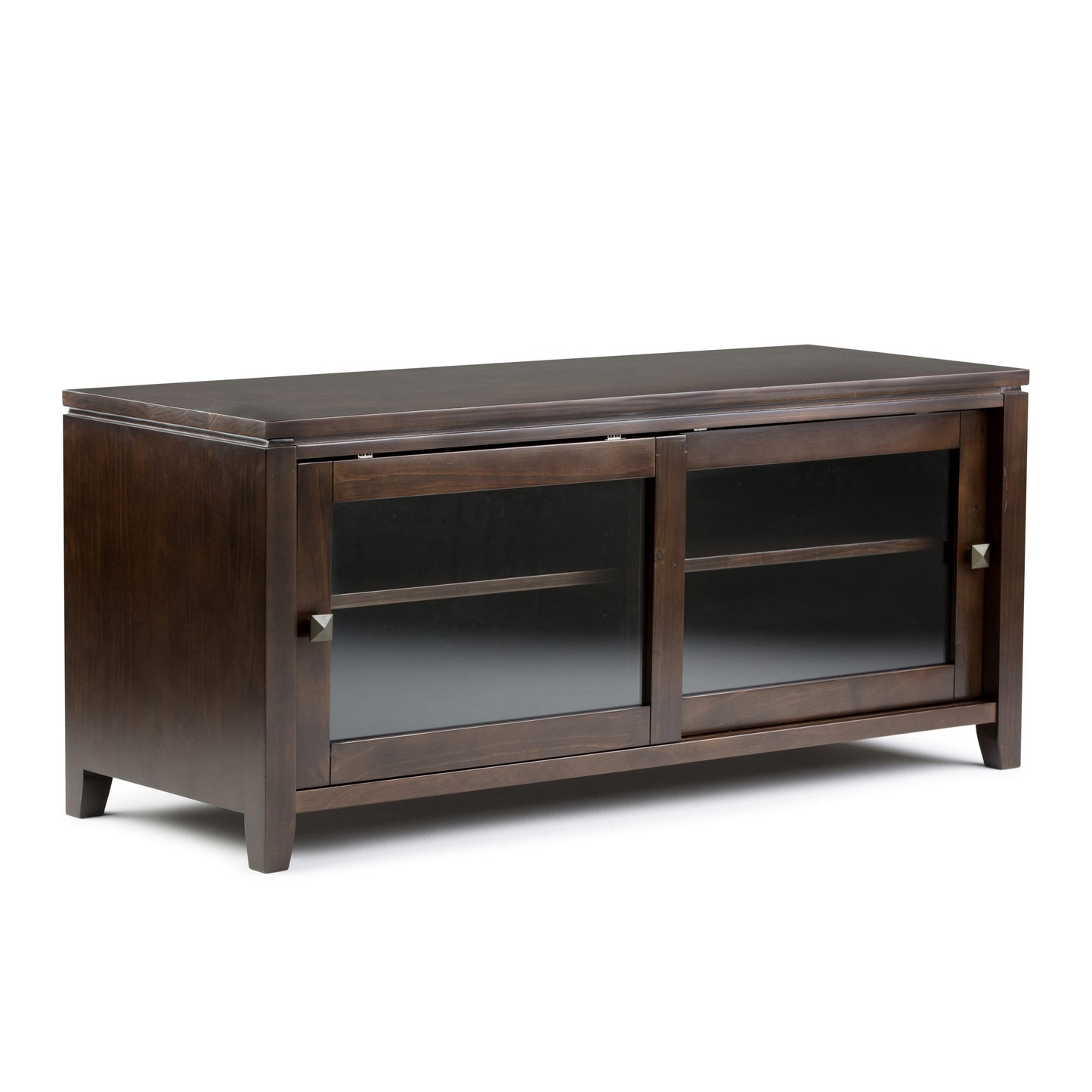 Simpli Home Cosmopolitan Modern/Contemporary Mahogany Brown 48-in W TV stand ( Accommodates TVs up to 55-in )