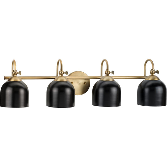 Progress Lighting Dalton 33-in 4 Light Brass Coastal Bathroom Vanity light