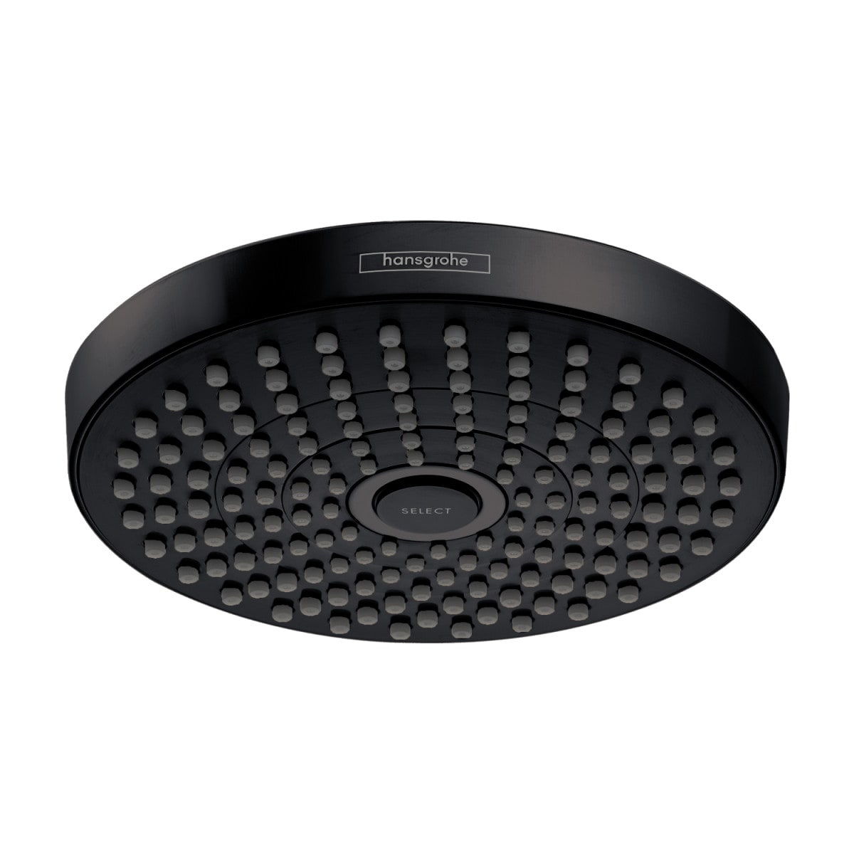 Hansgrohe Croma Select S 2.0 -Spray Matte Black 7.375-in Round Rain Shower Head 1.8 GPM