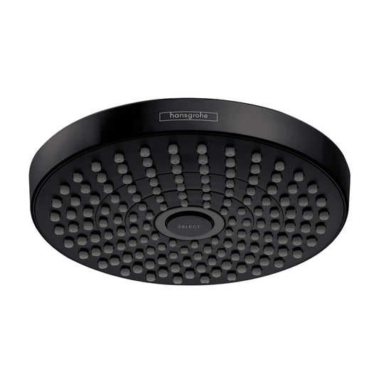 Hansgrohe Croma Select S 2.0 -Spray Matte Black 7.375-in Round Rain Shower Head 1.8 GPM