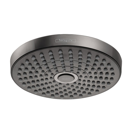 Hansgrohe Croma Select S 2.0 -Spray Brushed Black Chrome 7.375-in Round Rain Shower Head 1.8 GPM