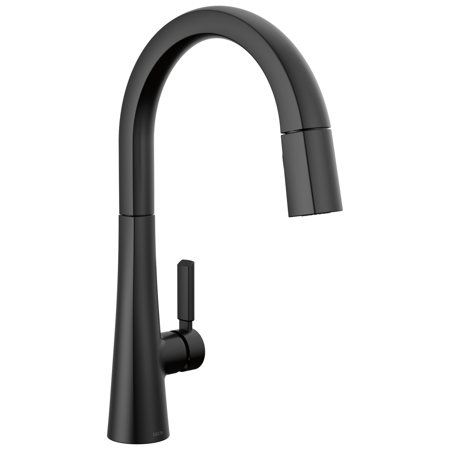Delta Monrovia Matte Black Single Handle Deck-mount Pull-down Kitchen Faucet with Sprayer