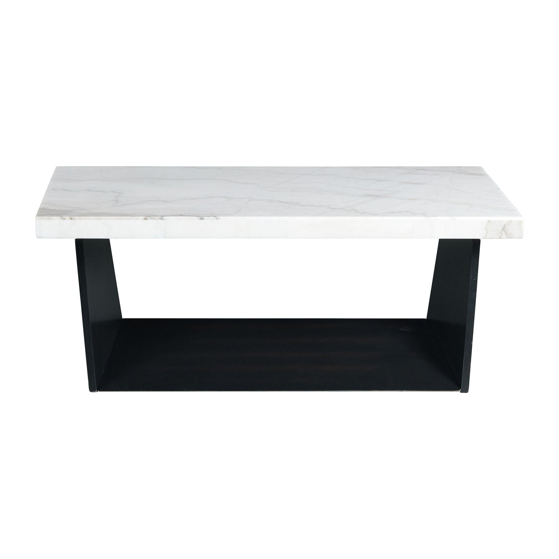 Picket House Furnishings Modern MDF White Rubberwood 48-in W x 19-in H Coffee Table