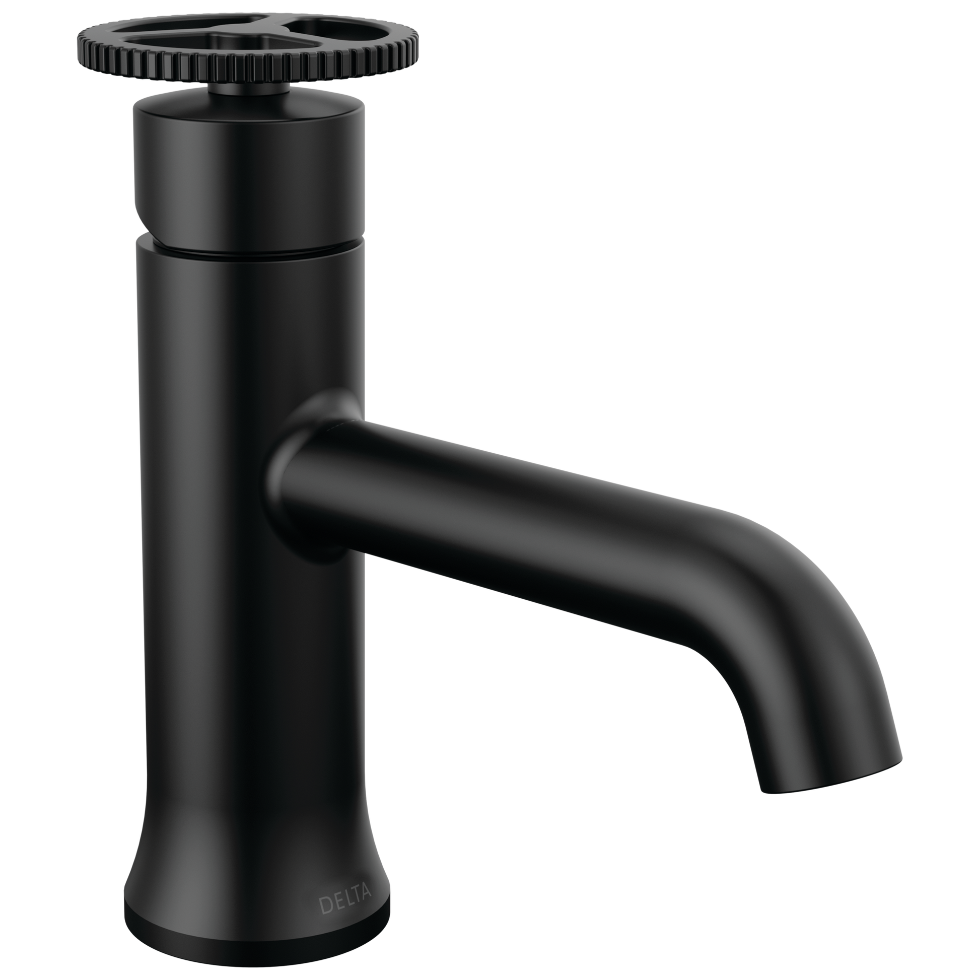 Delta Trinsic Matte Black Single hole 1-handle WaterSense Low-arc Residential Handle Bathroom Sink Faucet with Drain with Deck Plate
