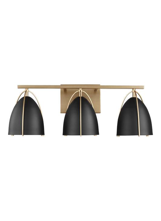Generation Lighting Norman 24.25-in 3 Light Satin Brass Modern/contemporary Bathroom Vanity light