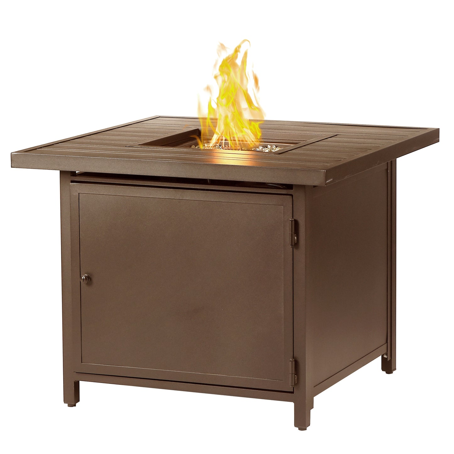 Oakland Living 32-in W 37000 Maximum BTUs Aluminum Square Portable Liquid propane Fire pit table