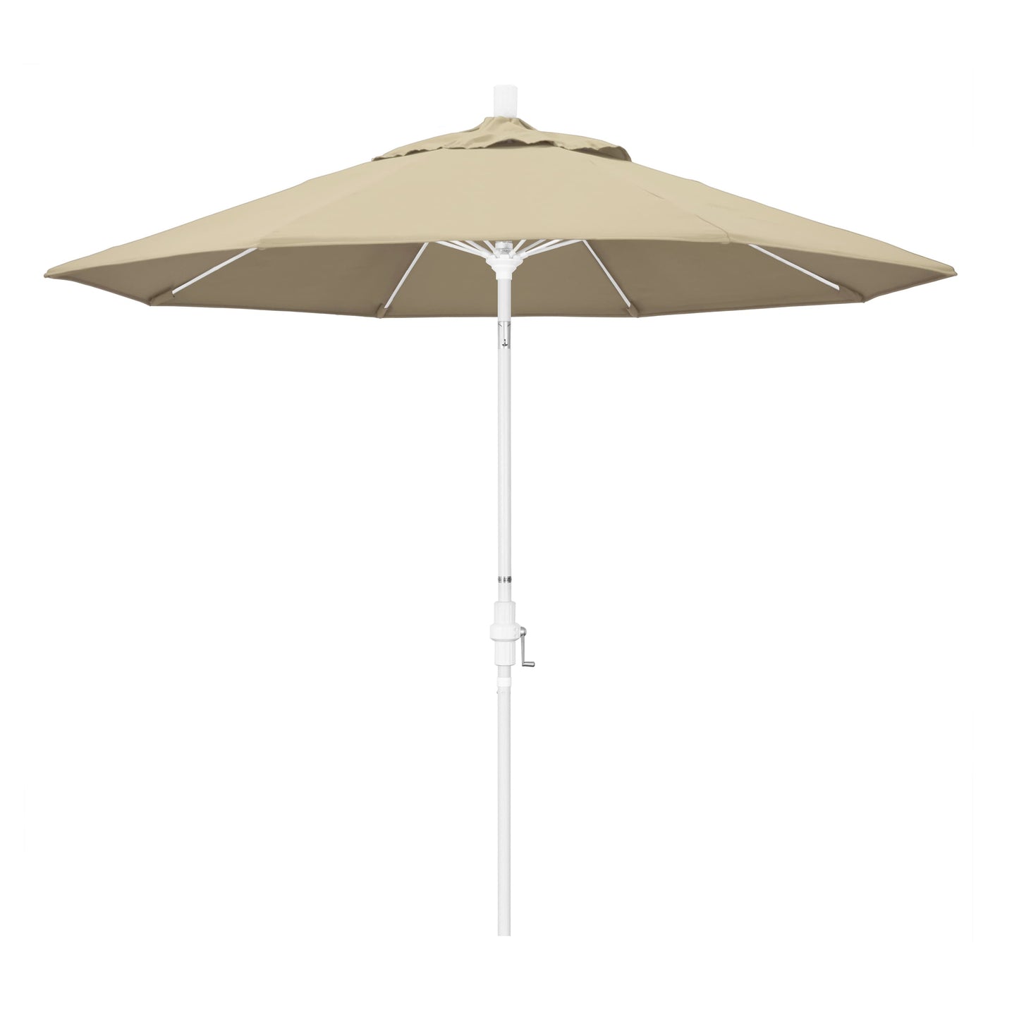 California Umbrella 9-ft Aluminum Beige Auto-tilt Market Patio Umbrella