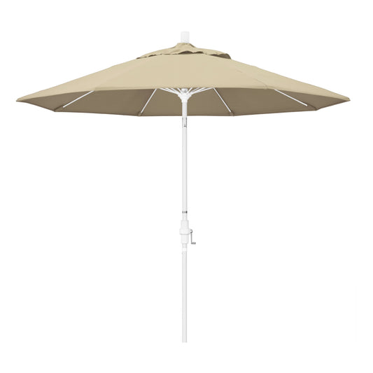 California Umbrella 9-ft Aluminum Beige Auto-tilt Market Patio Umbrella