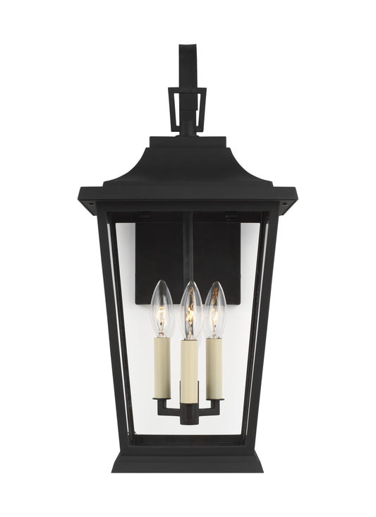 Generation Lighting Warren Coastal 3 -Light 22.63-in H Black Hardwired Outdoor Wall Light