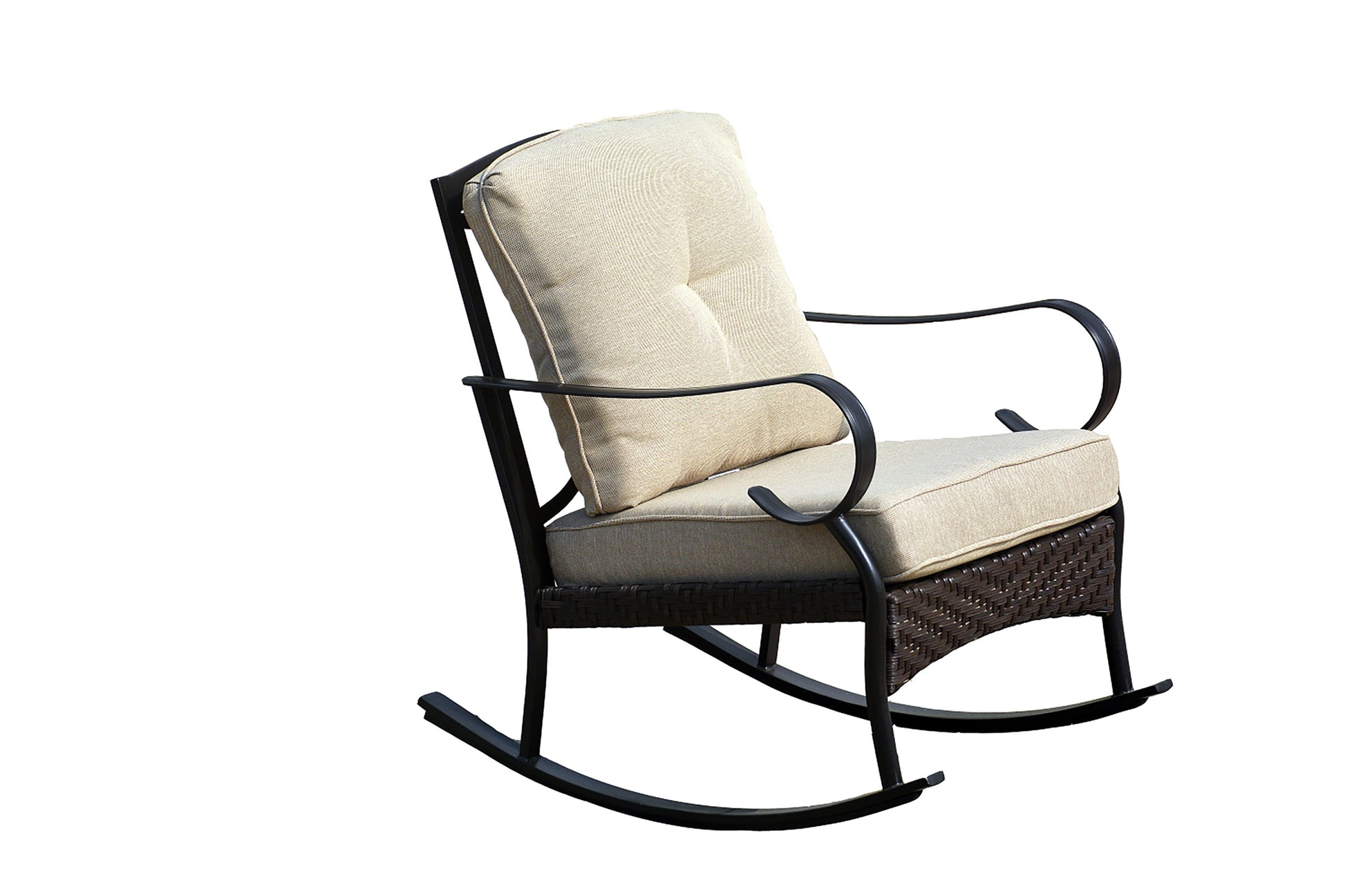 Moda Furnishings Minnie Stationary Conversation Chair with Tan Cushioned Seat