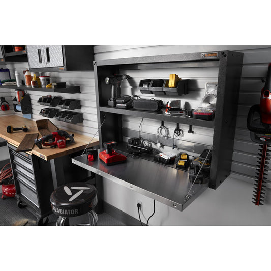 Gladiator 30.5-in L x 30.5-in H 1-Drawer Silver Tread Steel Work Bench GAFS42KDJG