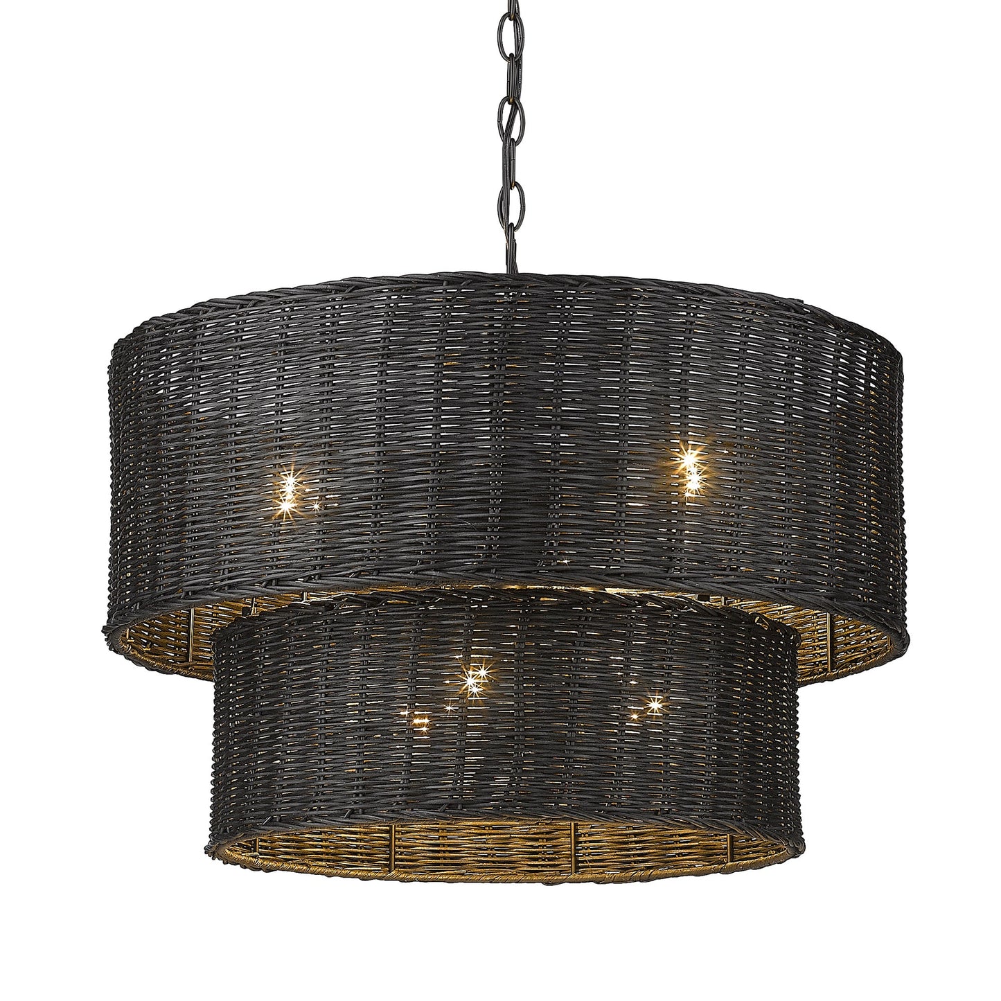 Golden Lighting Erma 6 -Light Matte Black Indoor Metal Chandelier
