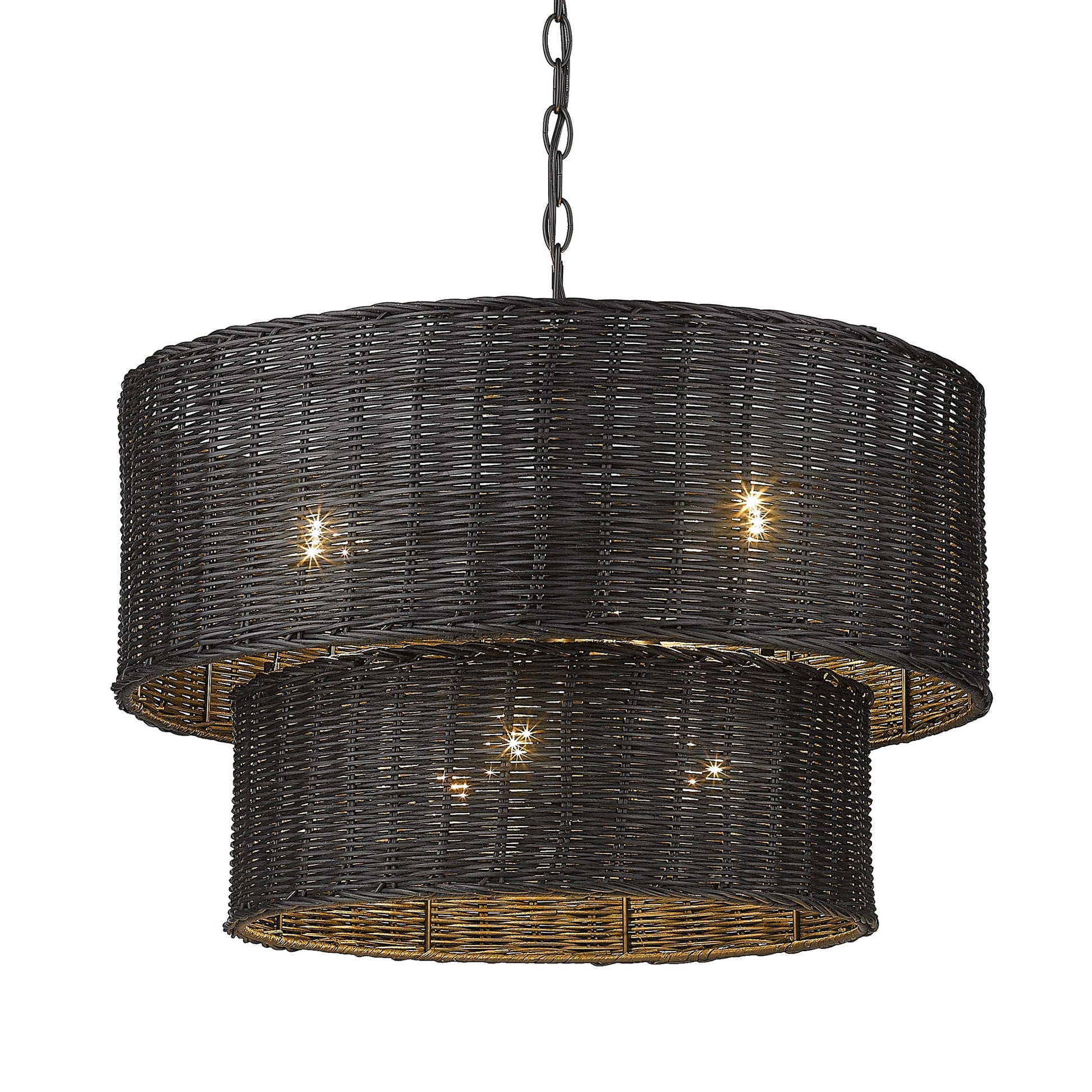 Golden Lighting Erma 6 -Light Matte Black Indoor Metal Chandelier