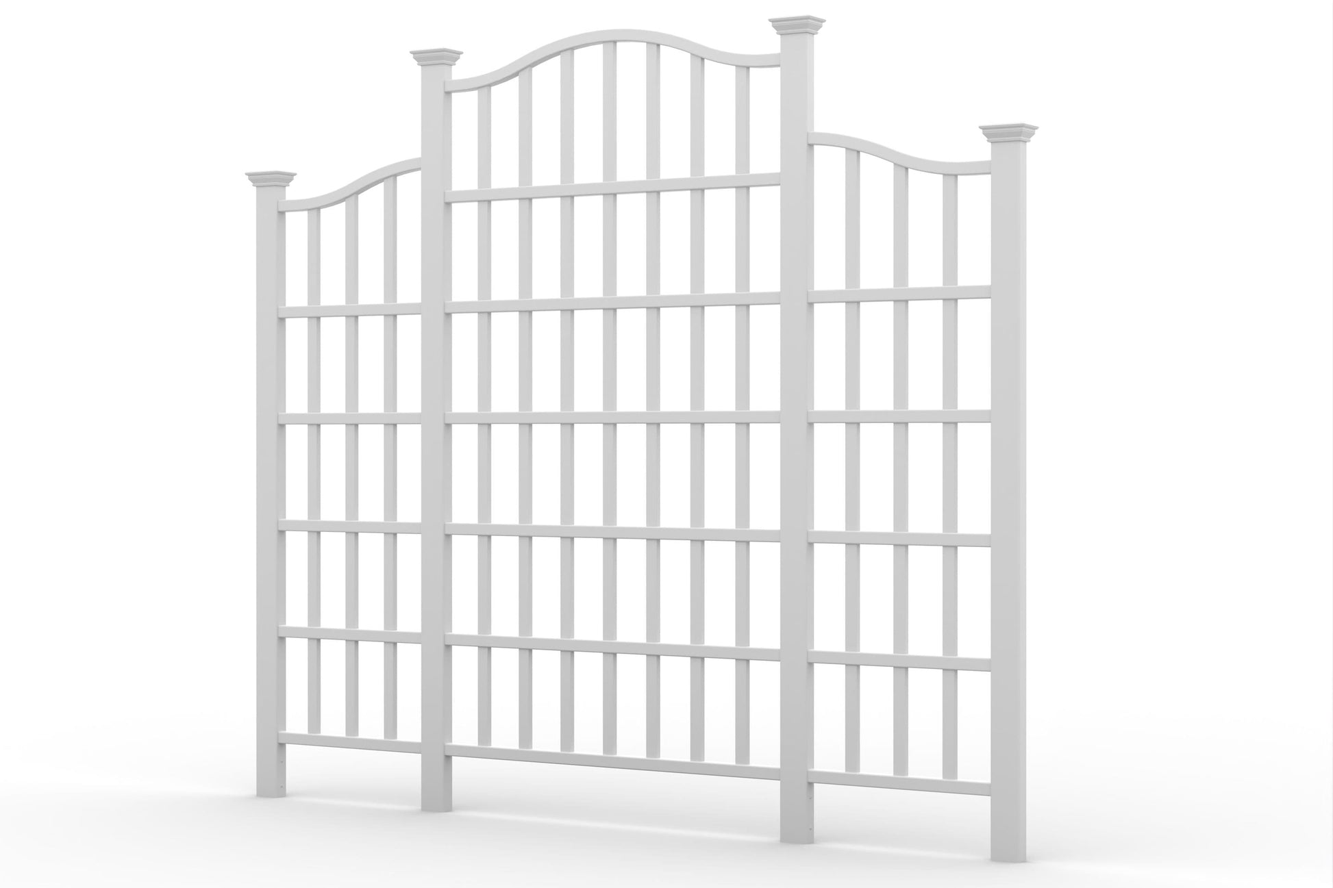 Vita Classic 106.9-in W x 94.9-in H White Vinyl Fence Garden Trellis For Climbing Plants For Cucumbers For Roses