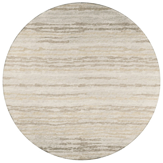 Addison Rugs Bravado 8 x 8 (ft) Baja Round Indoor/Outdoor Stripe Southwestern Area rug
