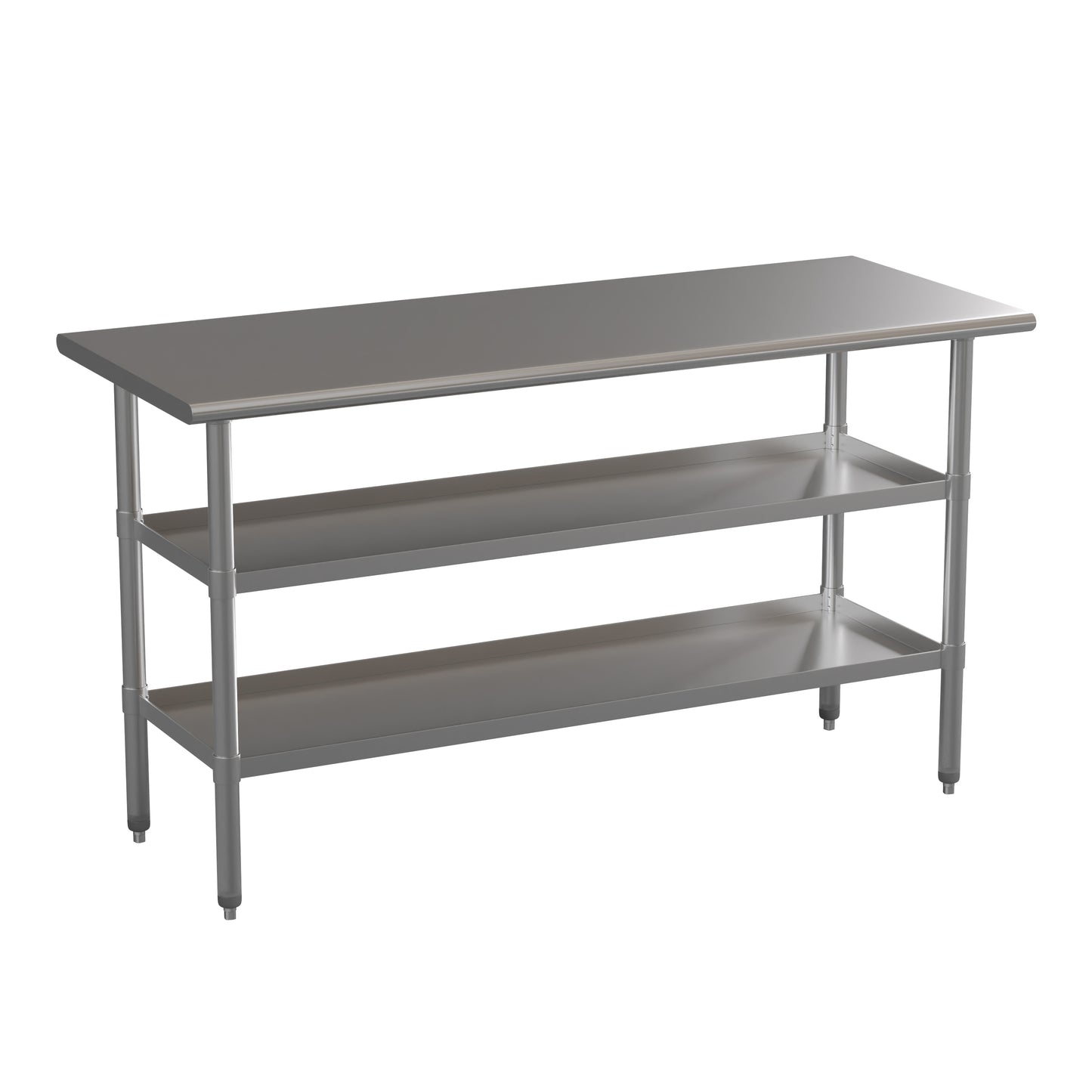 Flash Furniture Stainless Steel Contemporary/Modern Metal Dining Table, with Silver Finish and Metal 24.0-in L x 34.5-in H