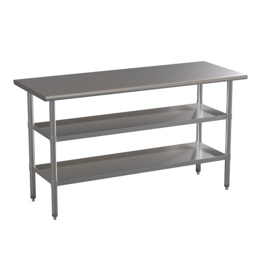 Flash Furniture Stainless Steel Contemporary/Modern Metal Dining Table, with Silver Finish and Metal 24.0-in L x 34.5-in H