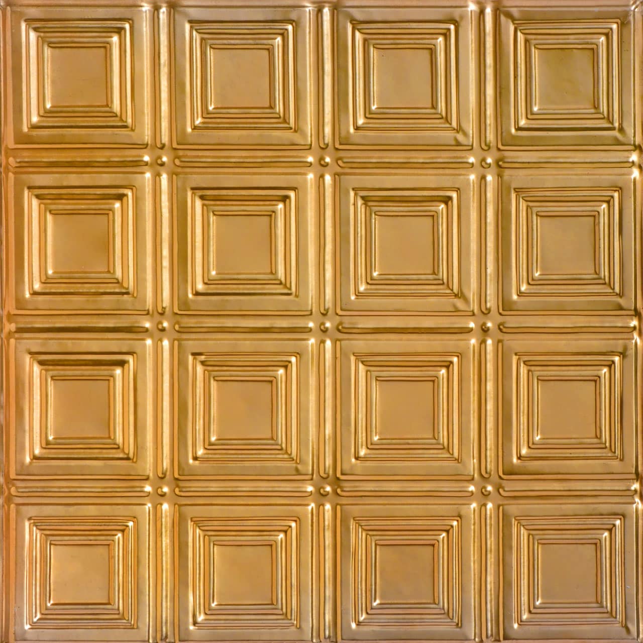 From Plain to Beautiful in Hours 2-ft x 2-ft Mini Town Squares Lincoln Copper Steel Surface-mount Ceiling Tile ( 12 -Pack, 48-sq ft / Case )