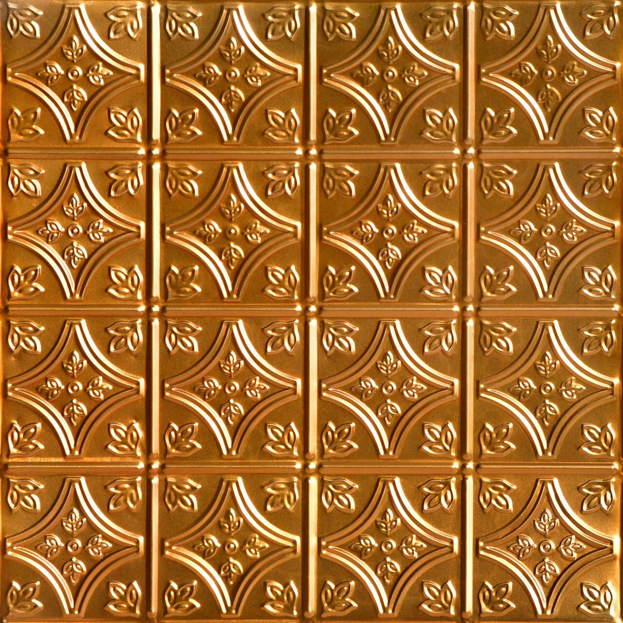 From Plain to Beautiful in Hours 2-ft x 2-ft Tiny Tiptoe Lincoln Copper Steel Drop Ceiling Tile ( 12 -Pack, 48-sq ft / Case )