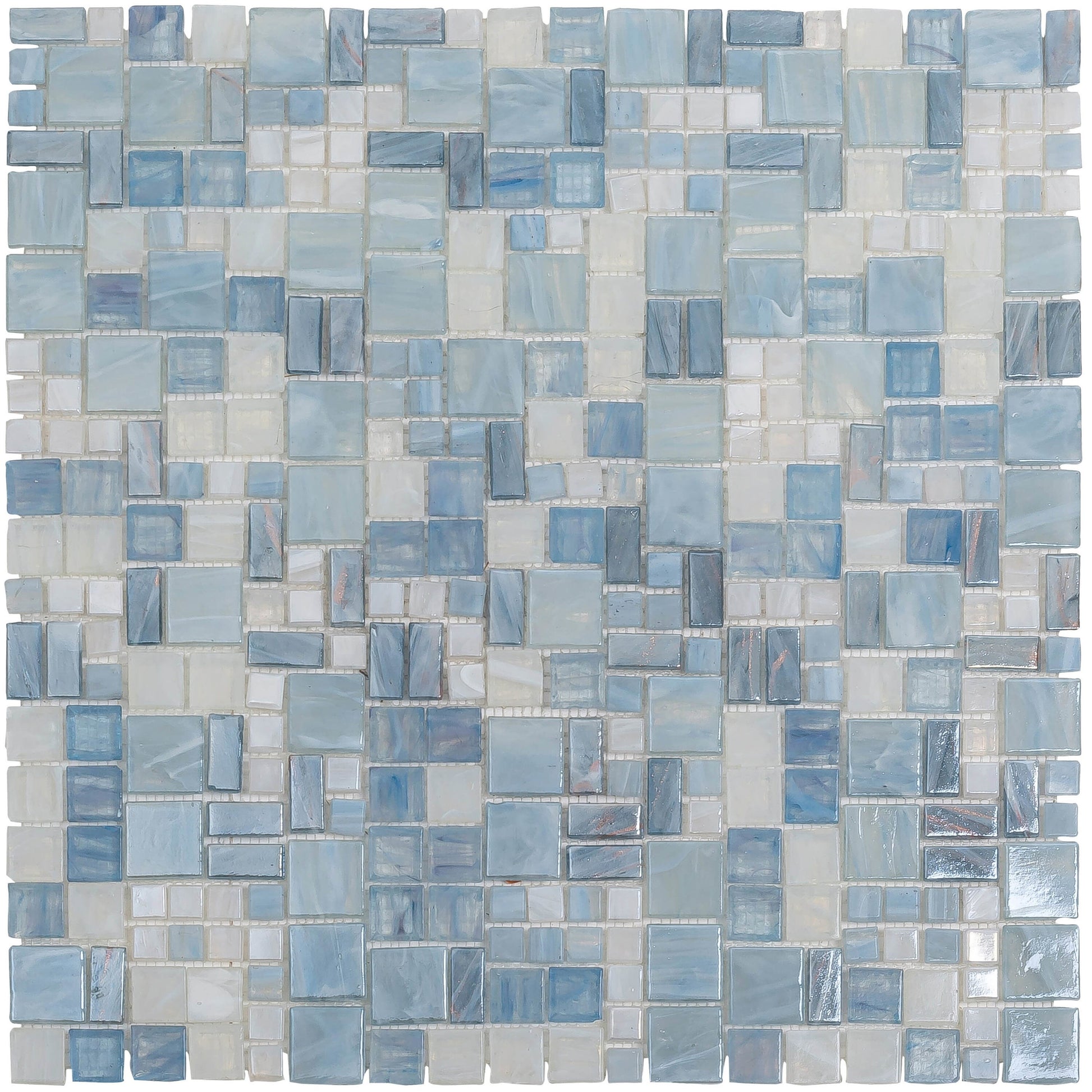 Apollo Tile Majeste Gray 12-in x 12-in Glossy Glass Mosaic Floor and Wall Tile ( 8.1-sq ft Carton )