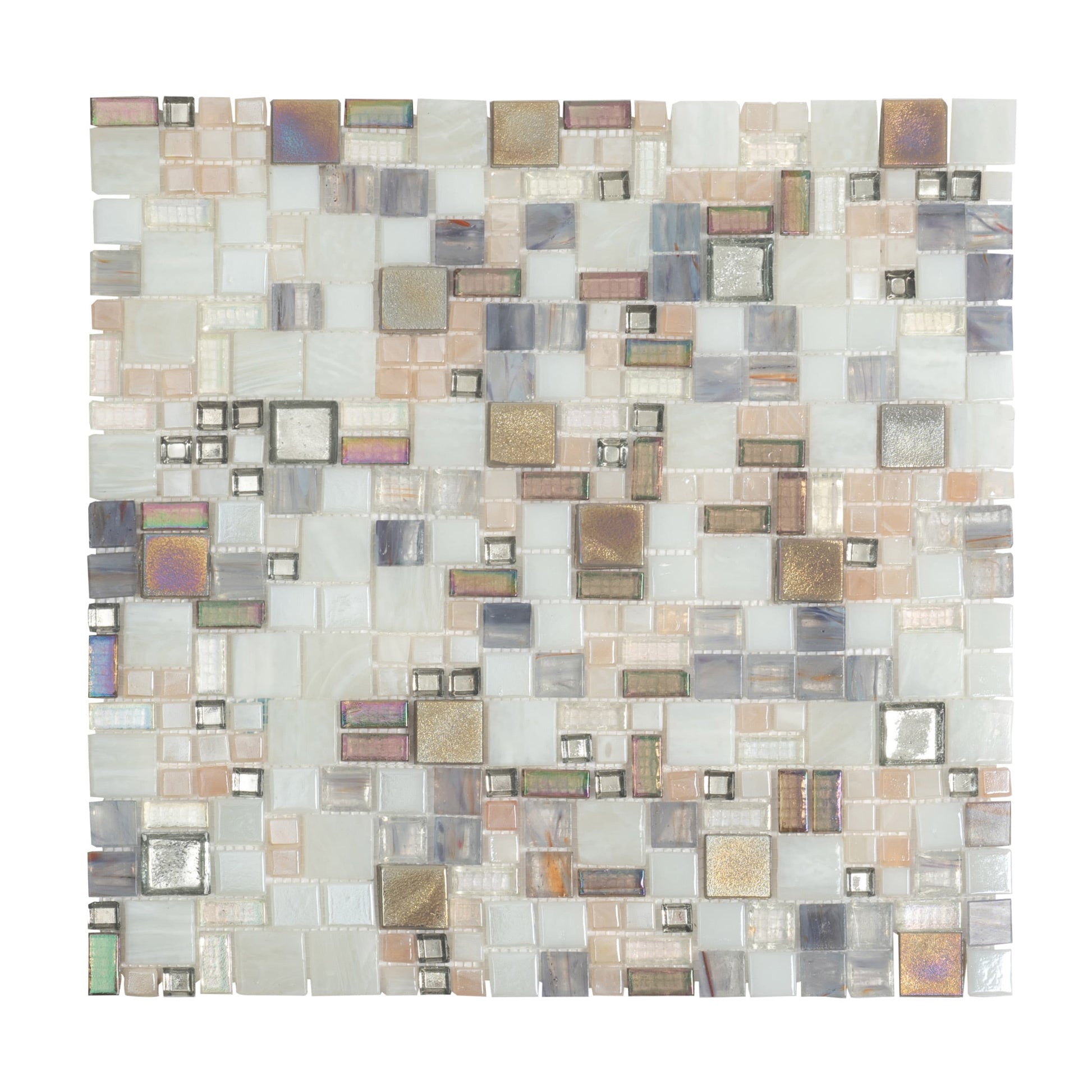 Apollo Tile Majeste Brown 12-in x 12-in Glossy Glass Multi-shaped Mosaic Wall Tile ( 10.85-sq ft Carton )