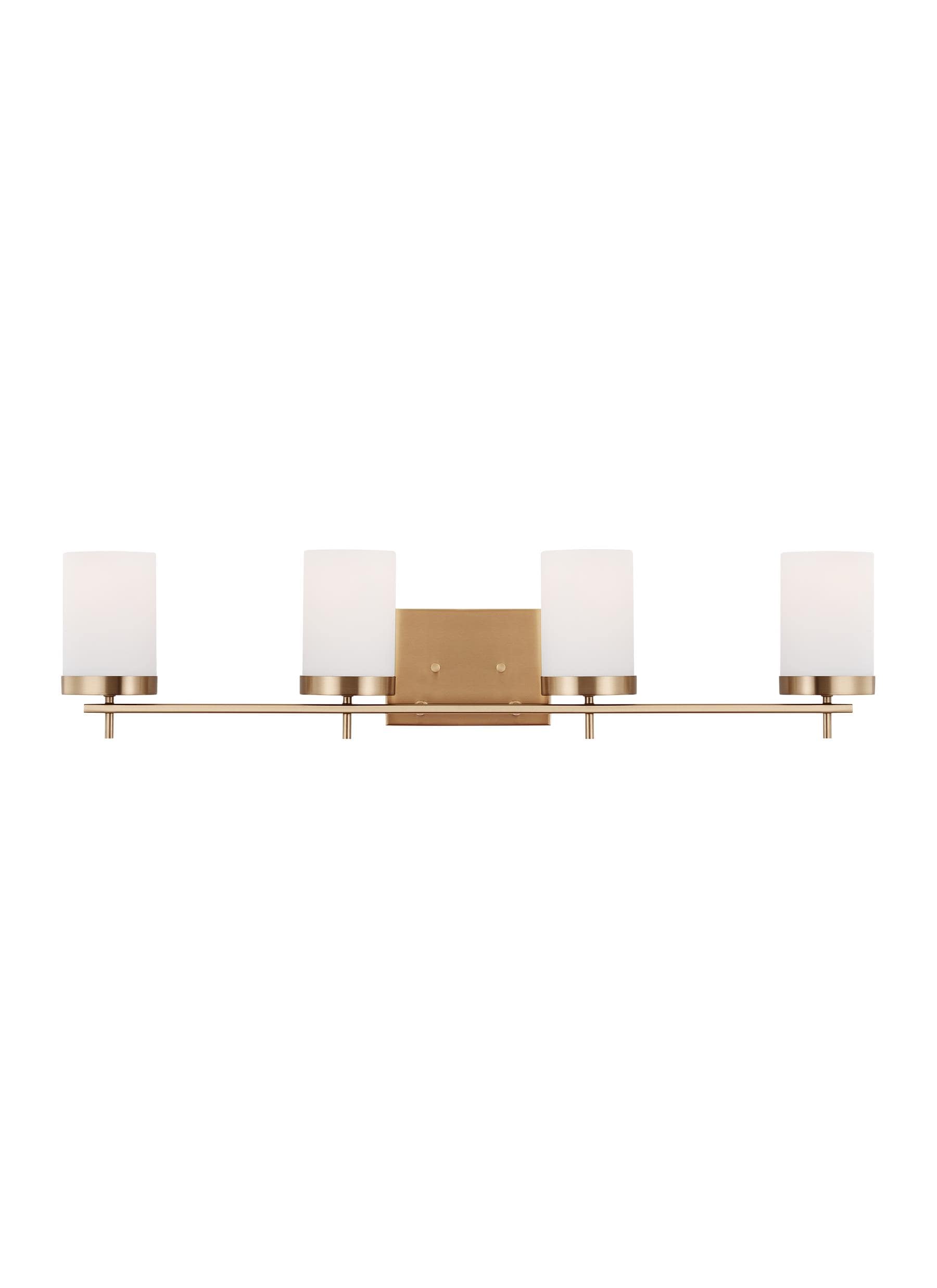Generation Lighting Zire 34-in 4 Light Satin Brass Modern/contemporary Bathroom Vanity light
