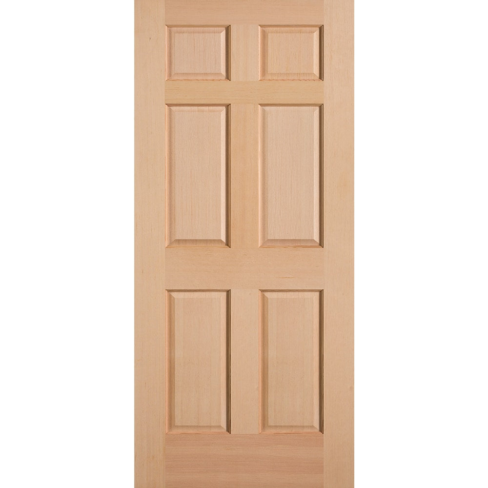 Masonite 32-in x 80-in x Wood No glass Universal reversible Natural Unfinished Front Door Solid hardwood core
