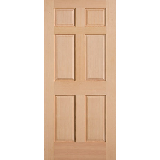 Masonite 32-in x 80-in x Wood No glass Universal reversible Natural Unfinished Front Door Solid hardwood core