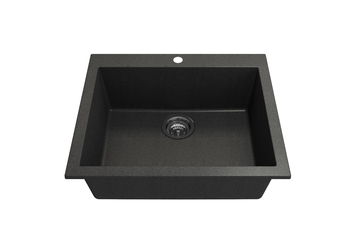 BOCCHI Campino Drop-in or undermount 24-in x 20-in Granite Single bowl Kitchen Sink