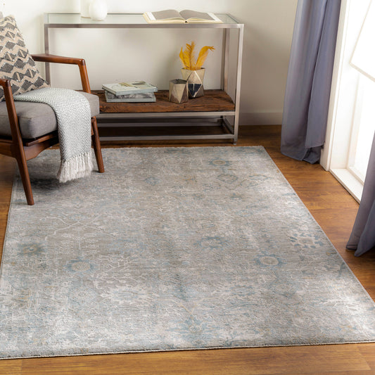 Surya Brunswick 5 x 8 (ft) Flatweave Polyester Medium Grey Rectangular Indoor Medallion Oriental Spot Clean Only Pet Friendly Area rug
