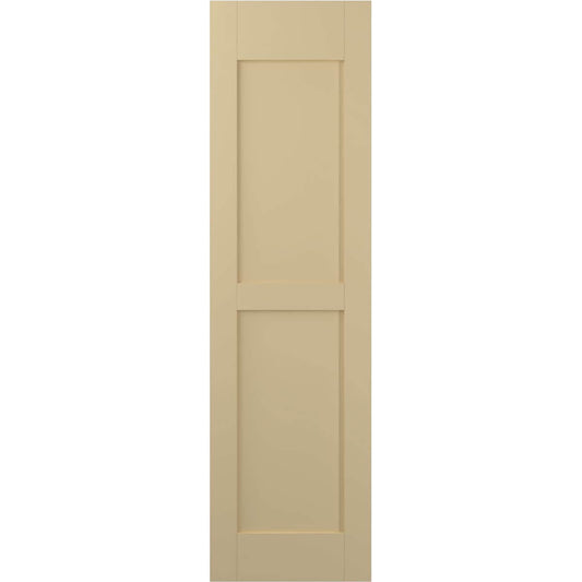 Ekena Millwork 12-in W x 77-in H Natural Twine Paintable/Stainable Flat panel Wood Exterior Shutters ( 2 -Pack )