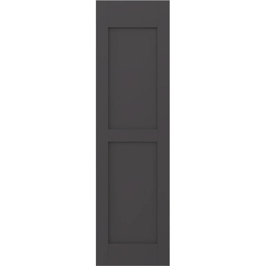 Ekena Millwork 15-in W x 56-in H Shadow Mountain Paintable/Stainable Flat panel Wood Exterior Shutters ( 2 -Pack )