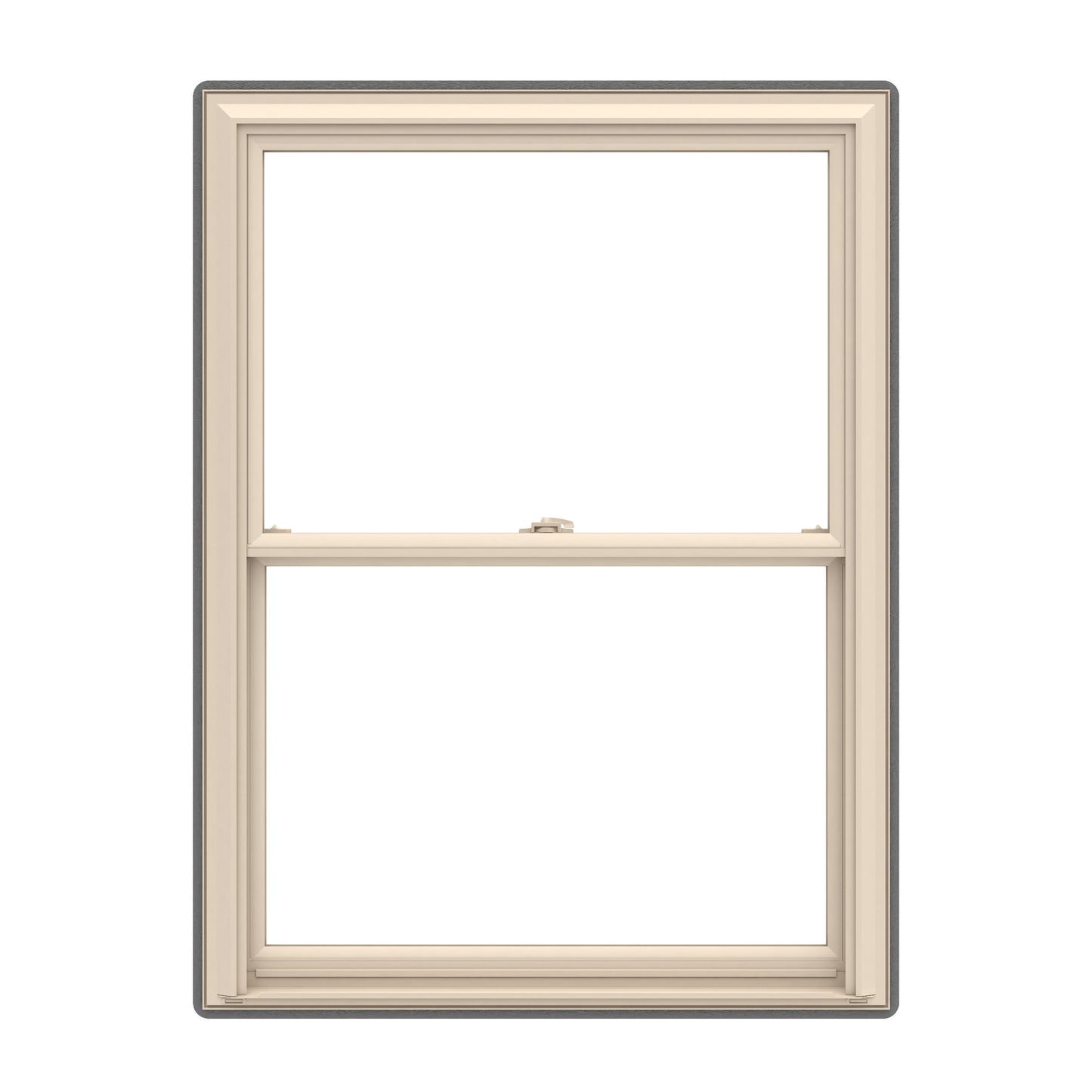 Pella 150 Series 27-1/2-in x 69-1/2-in Almond Exterior Almond Interior Vinyl Replacement Double Hung Window Low-E argon Double Pane Glass (Full Screen Included)