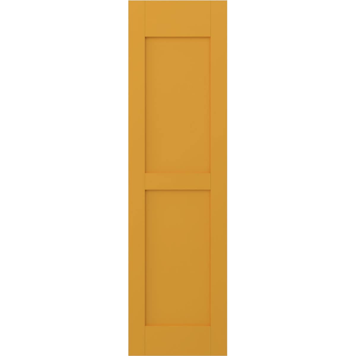 Ekena Millwork 15-in W x 76-in H Turmeric Paintable/Stainable Flat panel Wood Exterior Shutters ( 2 -Pack )