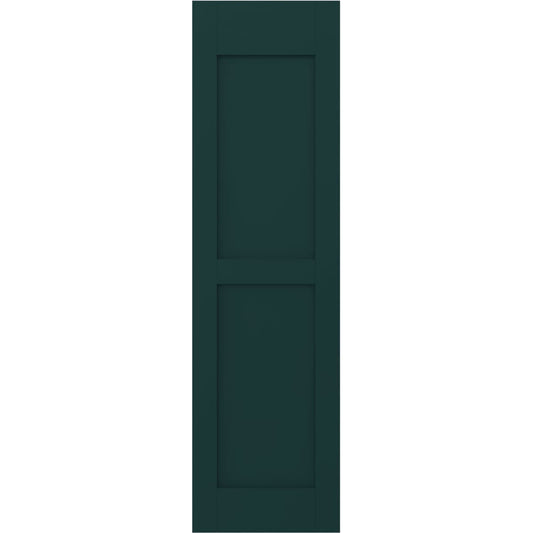 Ekena Millwork 18-in W x 71-in H Thermal Green Paintable/Stainable Flat panel Wood Exterior Shutters ( 2 -Pack )