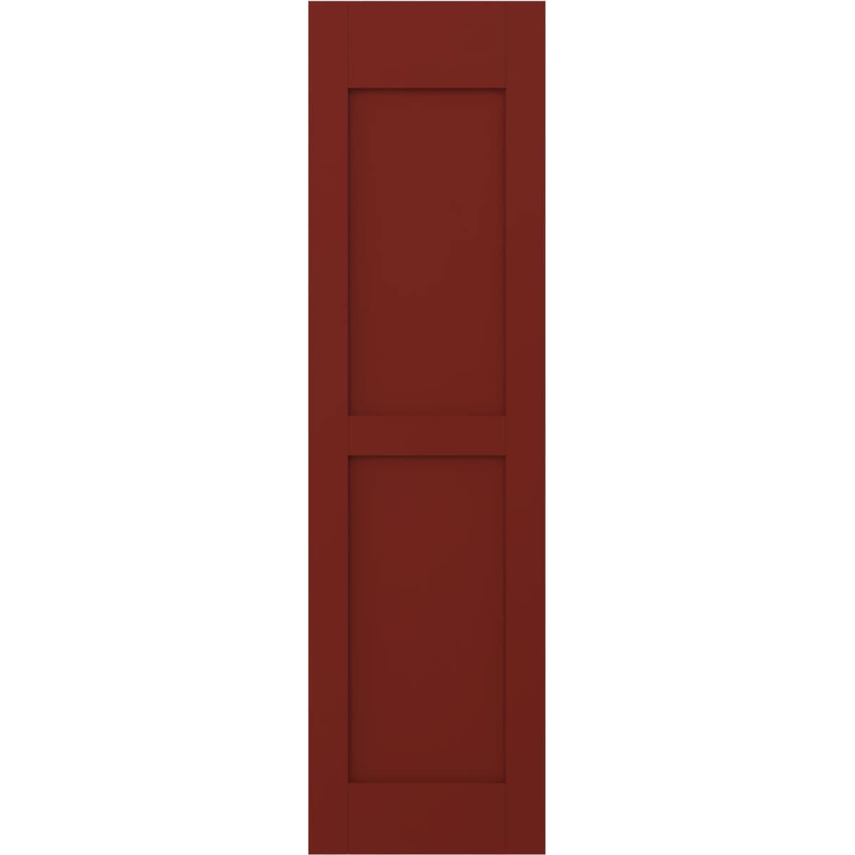 Ekena Millwork 18-in W x 75-in H Pepper Red Paintable/Stainable Flat panel Wood Exterior Shutters ( 2 -Pack )